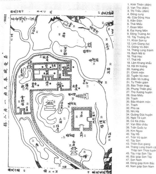 002a.Hoàng thành 4-Bản đồ thời Lê Vẽ năm Gia Long thứ 9 (1810)