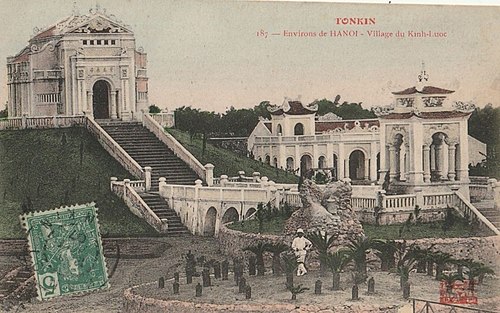 Thái Hà Ấp trên một tấm bưu thiếp thời Pháp thuộc