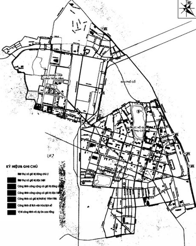 Khu phố cũ (gồm các khu vực ký hiệu A, B, C, D)